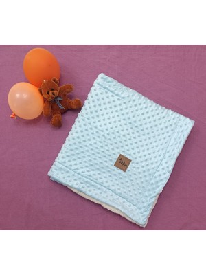 Welkın Nohut Desenli Welsoft Astarlı Çift Katlı Bebek Battaniye