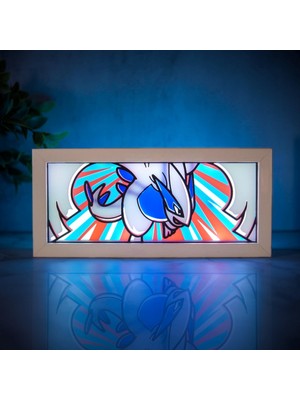 Jade Produck Lugia LED Işık Kutusu – 21X10 cm Pokémon Temalı Rgb Dekoratif Gece Lambası