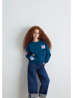 Mavi Hello Kitty Baskılı Lacivert Sweatshirt 7S10164-89110