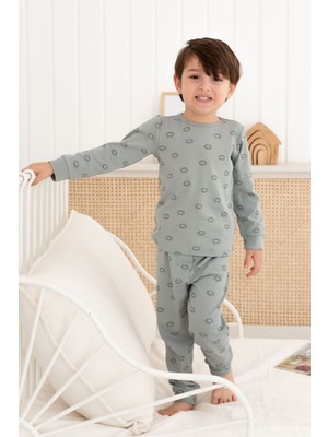 Lilabio %100 Pamuk Desenli Erkek Çocuk Pijama Takımı