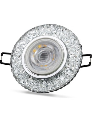 MCM Group Noas YL65 1677 Hektor LED Çerçeveli 4000K Kristal Cam Spot Kasa - Priz ve Anahtar Için Uyumlu Çerçeve