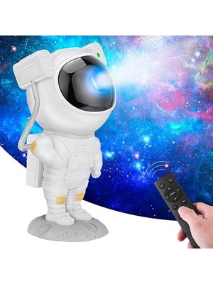 MCM Group Uzaktan Kumandalı ve Zamanlayıcılı Farklı Renk Işık Modlu Astronot Projektör Gece Lambası