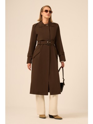 Ftz Women Kadın Trenç Kaban  Acı Kahve 31211
