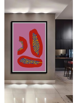 Teona Ahşap Dekoratif Ahşap Dikdörtgen Tablo Soyut Nar Yansımaları Çerçeve Görünümlü