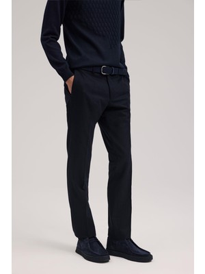 Jakamen Lacivert Regular Fit Kumaş Pantolon