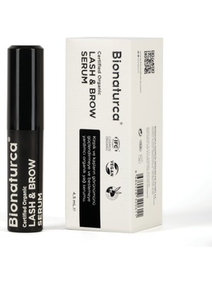 Organik Sertifikalı Kirpik & Kaş Bakım Serumu 4,5 ml - Bionaturca