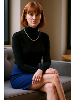 FRM Kadın Şık Crop Balıkçı Yaka Slim Kalıp Örme Fitted Vücuda Oturan Parmak Detaylı Fitilli Esnek Bluz