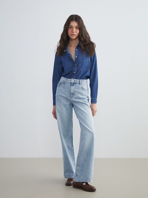 LC Waikiki Yeni Sezon Wideleg Kadın Jean PANTOLON_8684687750285