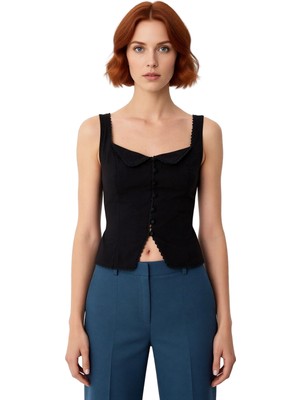 Ersefa Kadın Pamuklu Askılı Bluz Modern Kesim ve Rahat Kullanım Için Ideal Seçim Kaliteli Şık Rahat