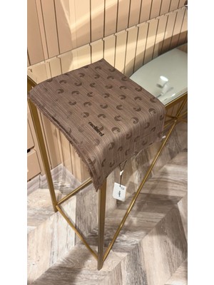 B.cacharel Logolu Ipek Koton Jakar Etol Şal Tozlu Kahve