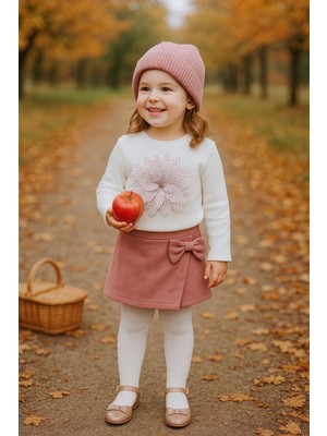 Şort Etekli Çiçekli Takım