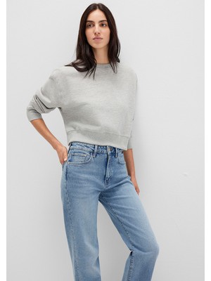Mavi Gri Basic Crop Sweatshirt 1S10389-82816