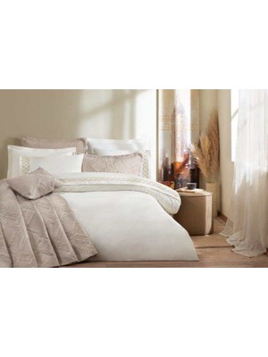 Özdilek Perla Bej Yatak Örtülü Nevresim Takımı