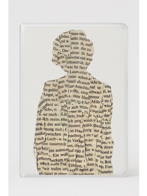 Nurdic Şeffaf Pasaport Kılıfı Kalın Mikron Kart Bölmeli Desenli Pasaport Kabı - Newspaper