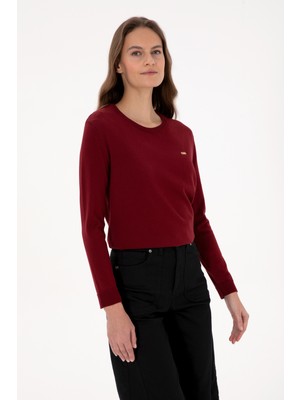 U.S. Polo Assn. Kadın Bordo Basic Kazak 50313621-VR014