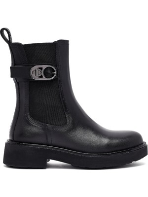 Derimod Kadın Siyah Kalın Tabanlı Deri Chelsea Bot 25WFD202018