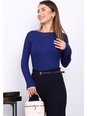 İmaj Butik Lacivert Parmak Geçmeli Modal Body