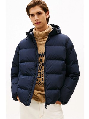 Tommy Hilfiger Erkek Regular Fit Kapüşonlu Dolgulu Şişme Mont - Lacivert
