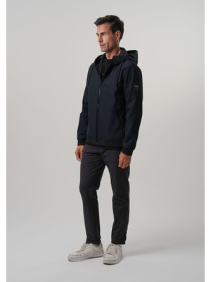 Pique SILVA ERKEK MONT Kapüşonlu Softshell Ribanalı Mont