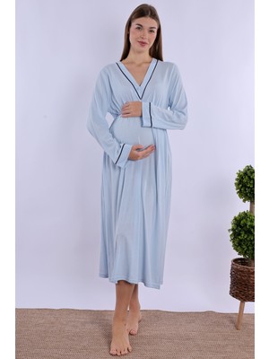 Effortt Mavi Hamile Lohusa Gecelik