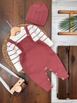 Kids Kingdom Pamuklu Triko Şapkalı Tulum 2li Kız Bebek Takım