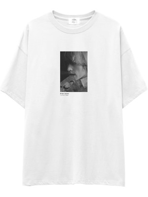 The Lucid Lab Brian Jones London 1966 Oversize Tişört - Beyaz