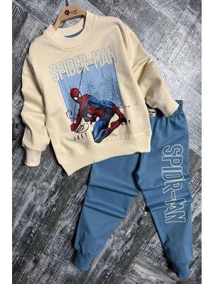 Koçak Kids Örümcek Adam Mavi Renk Erkek Çocuk Eşofman Takım