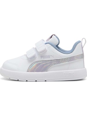 Puma Courtflex V3 Spacebelle Vınf 404346-02 Ortopedik Bebek Çocuk Spor Ayakkabı
