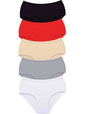 MELENERS 5 Adet Tutku Kadın Yüksek Bel Bato Kalın Lastik Külot S1