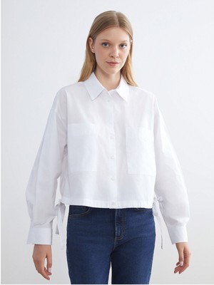 LC Waikiki Peak Yeni Sezon Oversize Poplin Kadın GÖMLEK_8684688891345