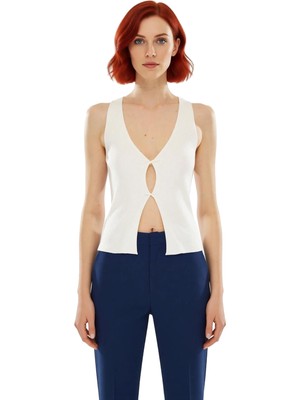 Ersefa Kadın V Yaka Büzgülü Ince Triko Bluz Günlük Şıklık ve Rahatlık Kaliteli Şık Rahat Modern Zarif