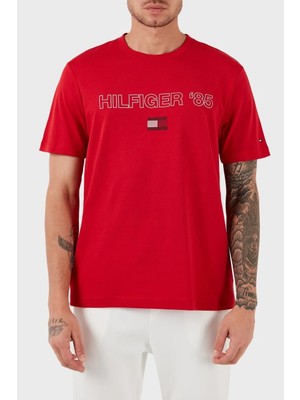 Erkek Marka Logolu Organik Pamuklu Bisiklet Yakalı T-Shirt