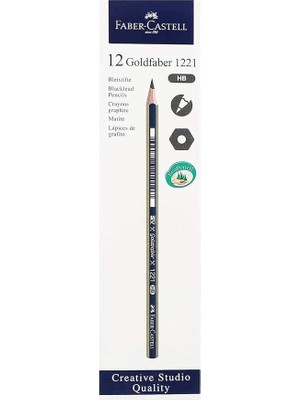 Faber-Castell Goldfaber 1221 Dereceli Kurşun Kalem 12 Parça HB Renkli Çizim Kalemi Seti