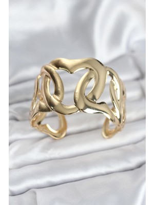 Prativas Pirinç Gold Renk Vintage Kadın Bileklik - PRT3500EB09312