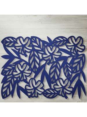 Grand Fine Art 2 Adet Keçe Amerikan Servis Dikdörtgen Supla 33X44 Cm-Yaprak Desenli Supla