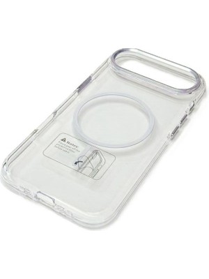 iPhone 17 Air Magsafe Destekli Krom Çerçeveli Şeffaf Sert Koruma Kılıf - Loop