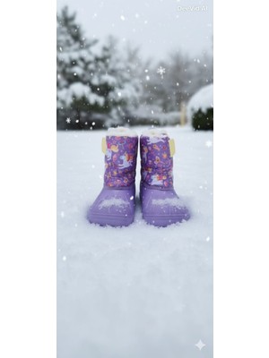 Mcdark Kız Çocuk Su Geçirmez Içi Kürklü Kar Botu