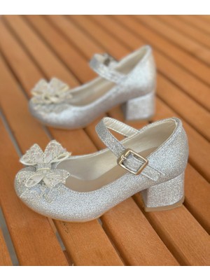 Surpie Shoes Çocuk Topuklu Ayakkabı, Kısa Topuklu Ayakkabı, Çocuk Abiye Ayakkabı