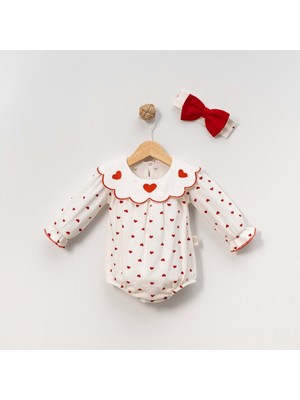 Gültekin Bebe Çakar Geniş Yakalı Romper -8030168 - Kırmızı
