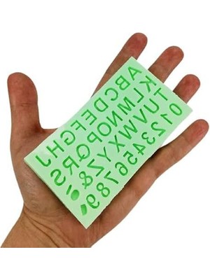 Misda Store Vitrini Alfabe Şeklinde Harf ve Rakam Silikon Kokulu Taş ve Sabun Kalıbı 1X1X1 cm