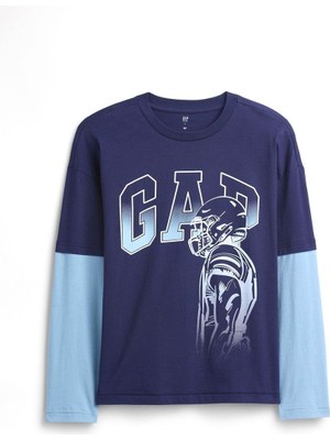 Gap Erkek Çocuk Relaxed Grafik Baskılı T-Shirt