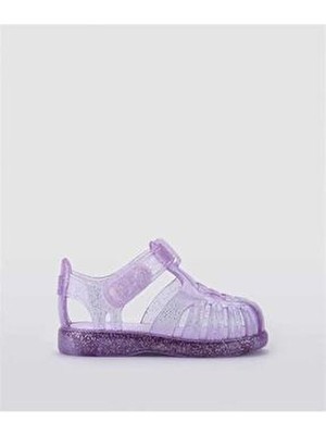 Igor Kız Çocuk Simli Lila Sandalet %100 Mikrofiber Malzeme ile Rahat ve Dayanıklı