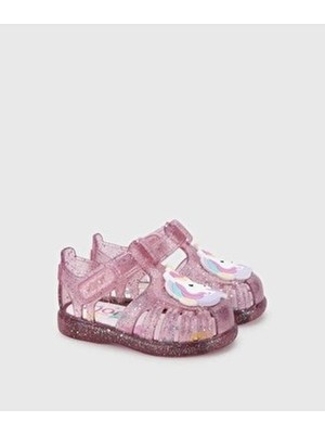 Igor Tobby Unicornio Kız Çocuk Sandalet Glitter Malzeme ile Eğlenceli Tasarım