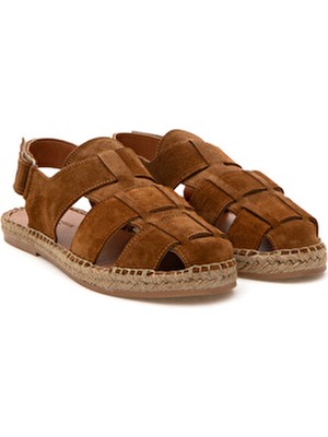 U.S. Polo Assn. Erkek Taba Sandalet  Slip-on Model 44 Orta Topuklu Düz