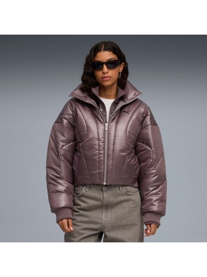 Kadın Puma Dare To Puffer Bordo Ceket Standart Kalıp ile Modern ve Rahat Kullanım