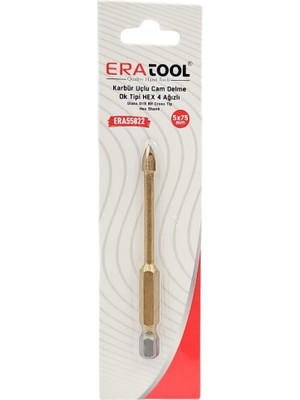 Eratool Fixonic Eratool ERA55822 5X75MM Ok Tipi 4 Ağızlı Hex Giriş Elmas Karbür Uçlu Mermer ve Seramik Delme Ucu