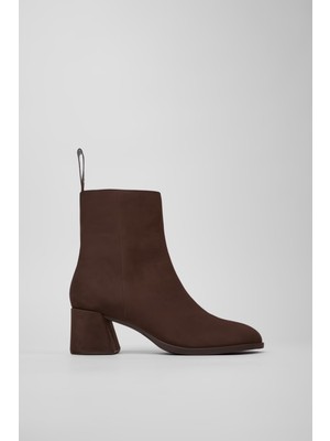 Camper Kadın Kora Deri Bot - Koyu Kahverengi