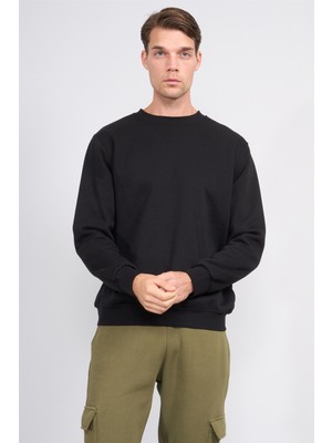 JSCO Mareteks 9505 Js Sıyah Erkek 0 Yaka 3 Iplık Sweatshırt