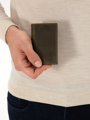 Cacharel Erkek Haki %100 Deri Kartlık 50316496-VR027