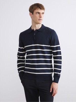 LC Waikiki Yeni Sezon Polo Yaka Çizgili Erkek Triko KAZAK_8684689122073
